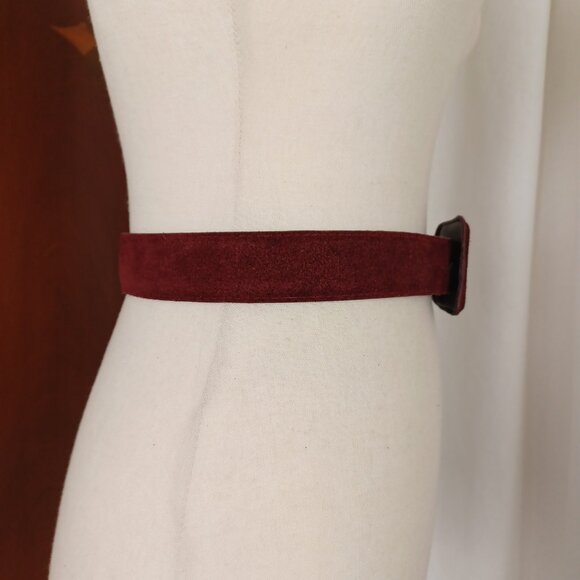 Vintage Burgundy Suede Belt, 28 - 31", Medium - Picture 5 of 8